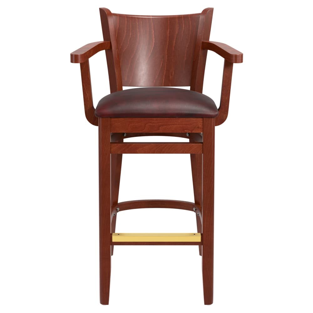 Tiffany Wood Arm Bar Stool