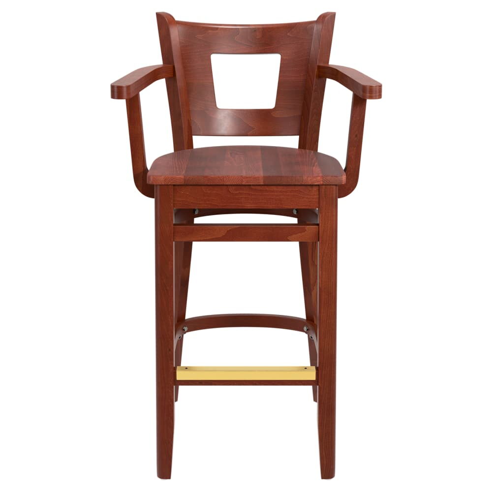 Duna Wood Bar Stool with Arms