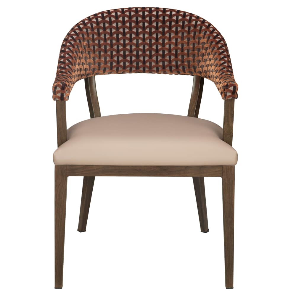 Armchair: Valro curved-back aluminum