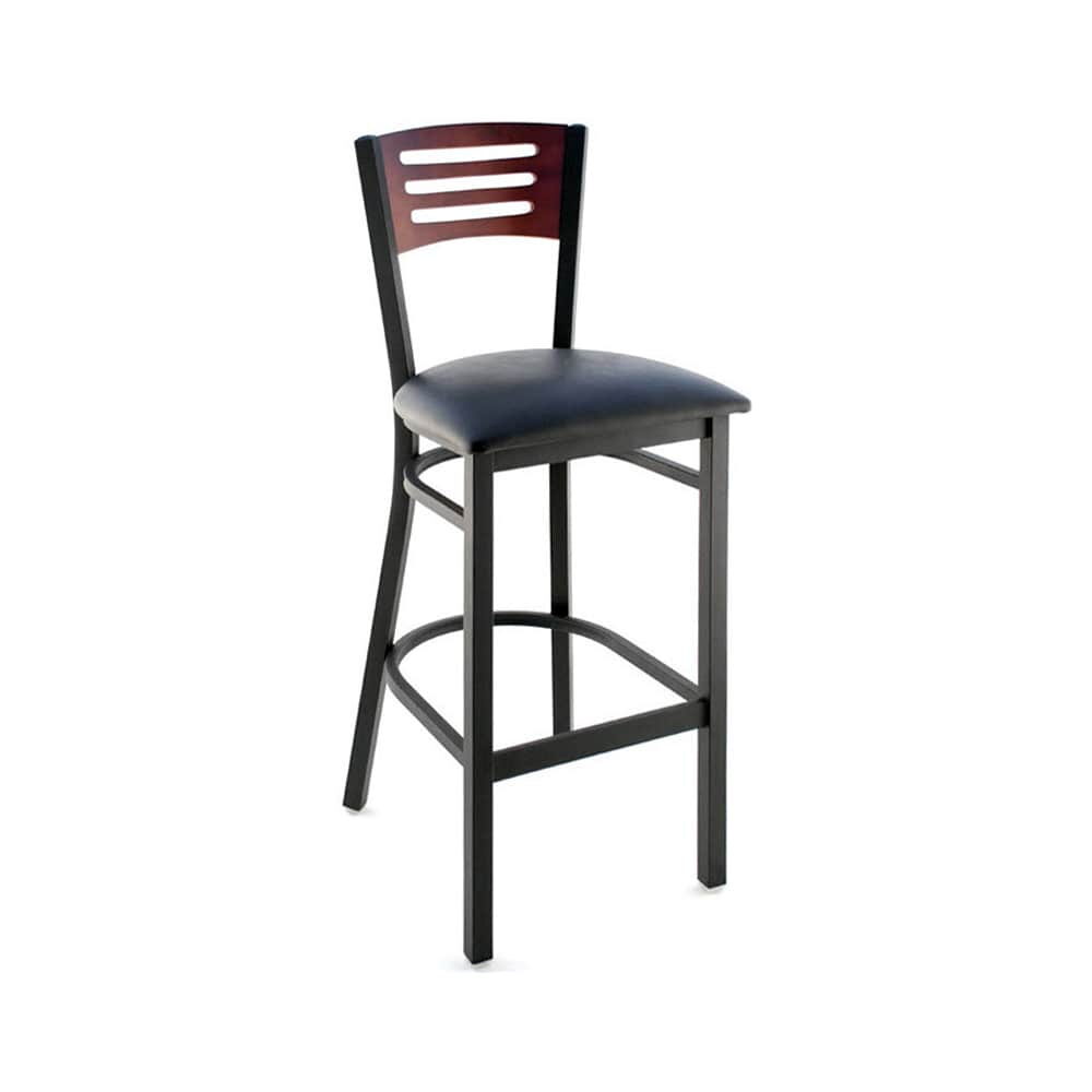 Interchangeable Back Metal Bar Stool with 3 Slats