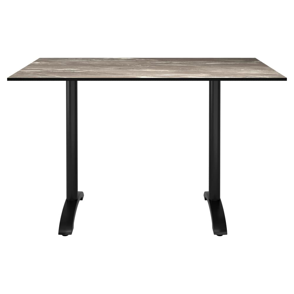 Outdoor Resin Table with Phenolic Edge and Aluminum Base
