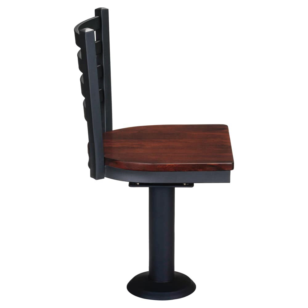 Ladder-Back Bolt-Down Swivel Metal Chair