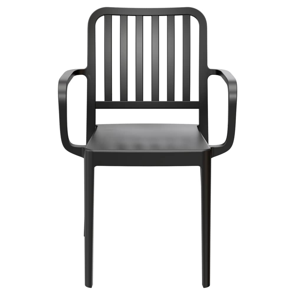 Slatted resin patio furniture