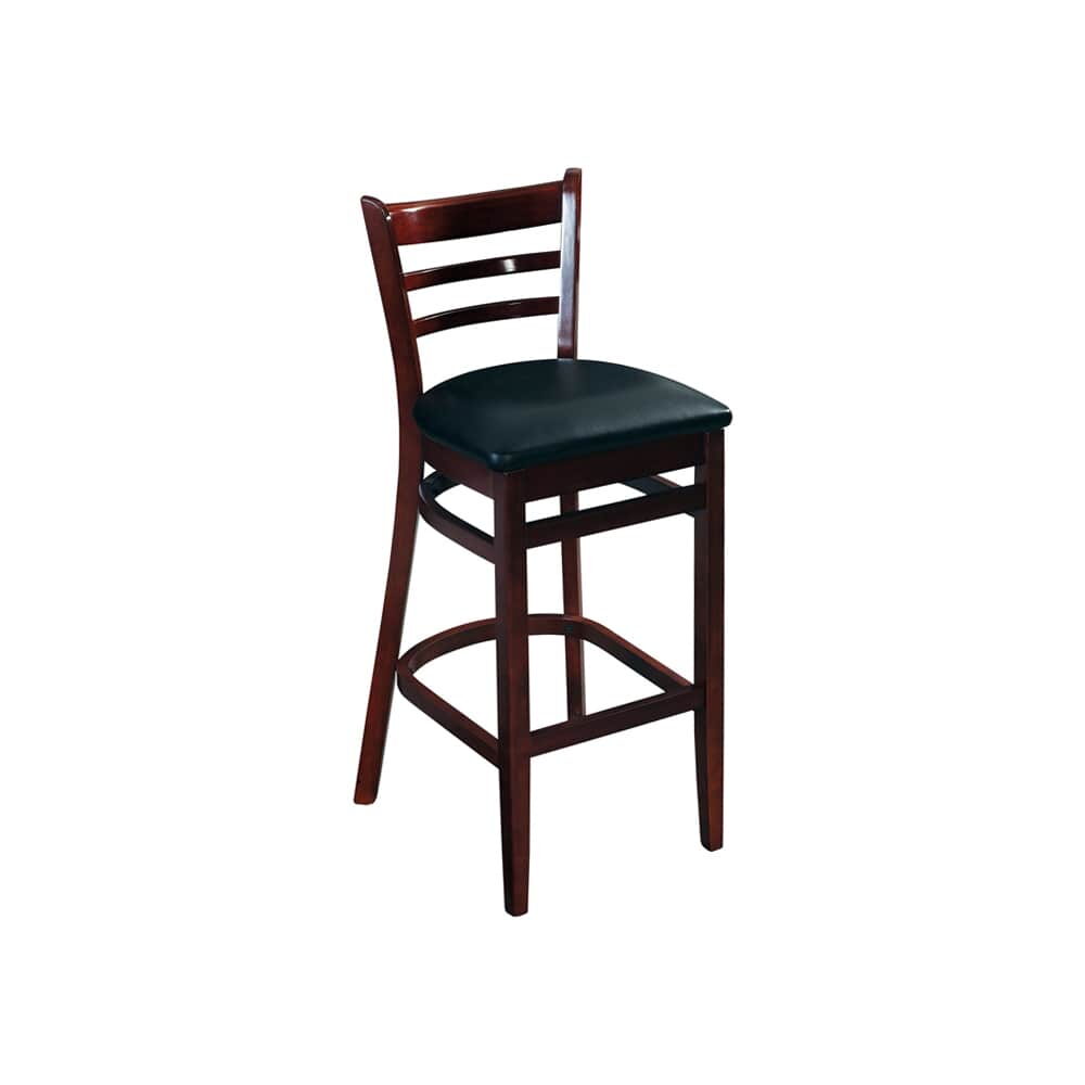 Ladder-Back Wood Bar Stool