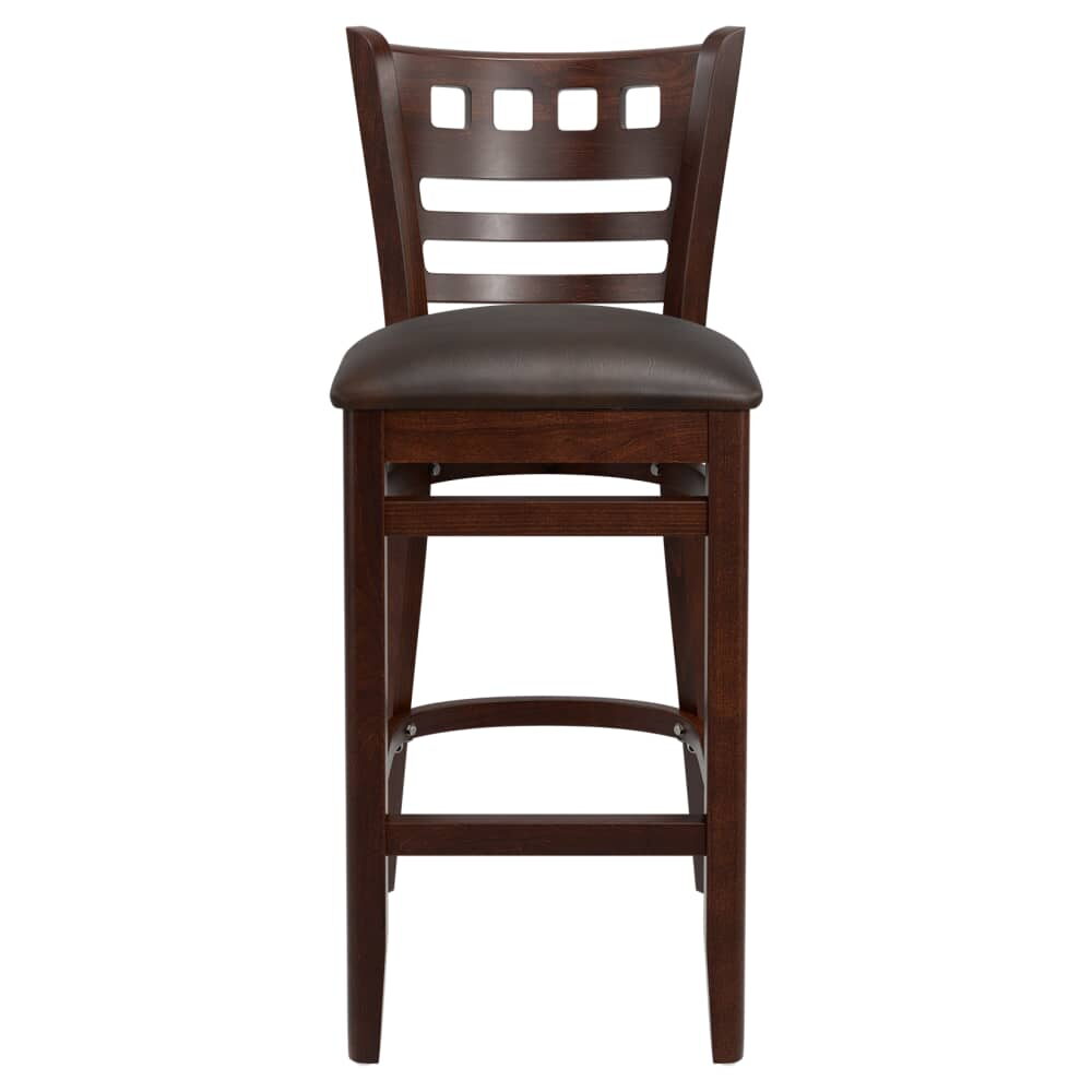 American Back Wood Bar Stool